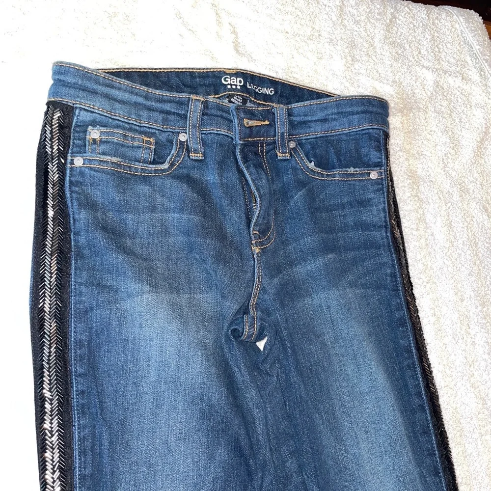 Gap ladies size 0/25 leggings with piping - Picture 2 of 7